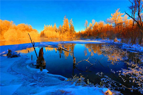 國家自然遺產地長白山的自然風光