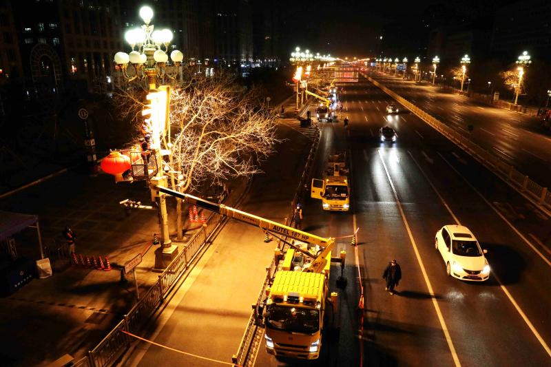 長安街及沿線景觀布置進入“春節模式”