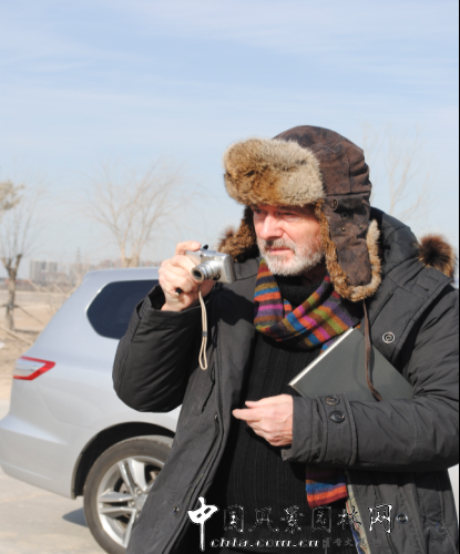 彼得·拉茨昨日北京園博園勘察現場